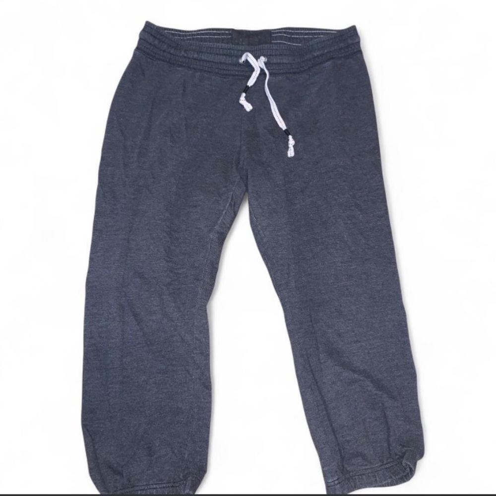 Gray Cropped Jogger Pants